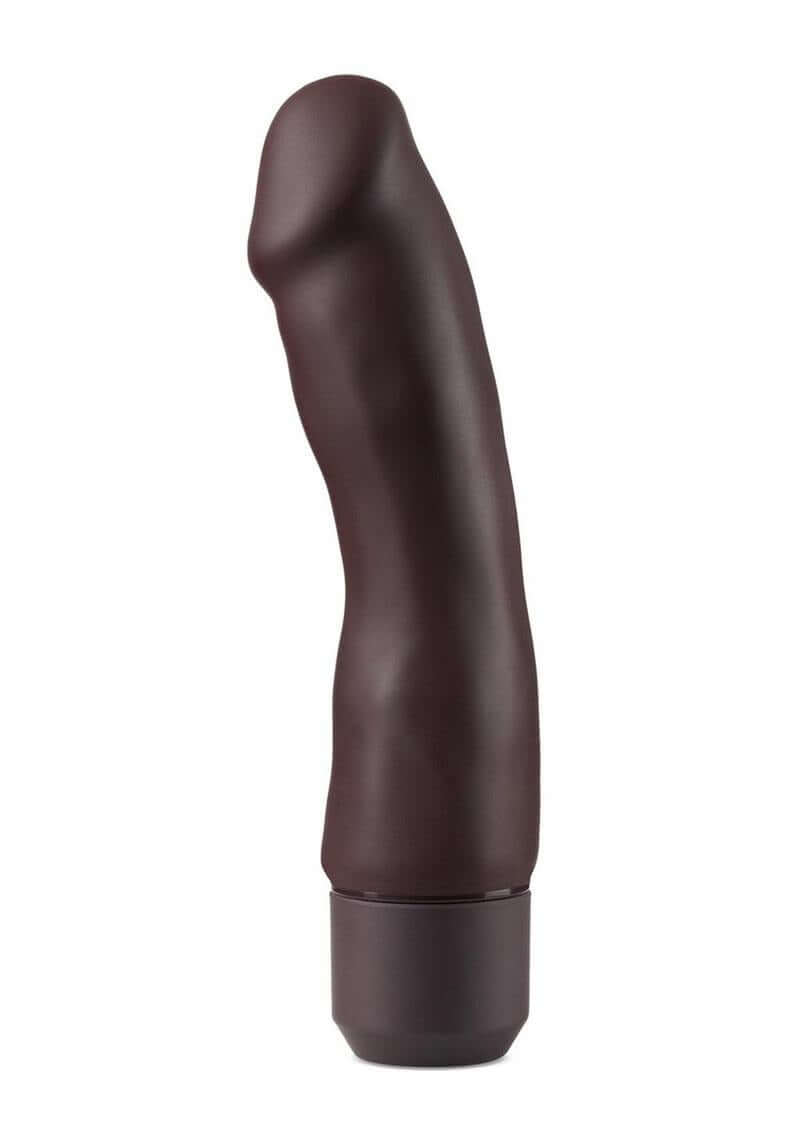 Dr Skin Silicone Dr Steve Vibrating Dildo 7 inch Dark, a realistic and flexible pleasure product.