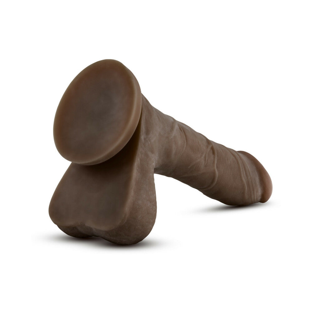 Au Naturel Mister Perfect 8.5 inches Posable Dual Density Dildo with Balls Brown