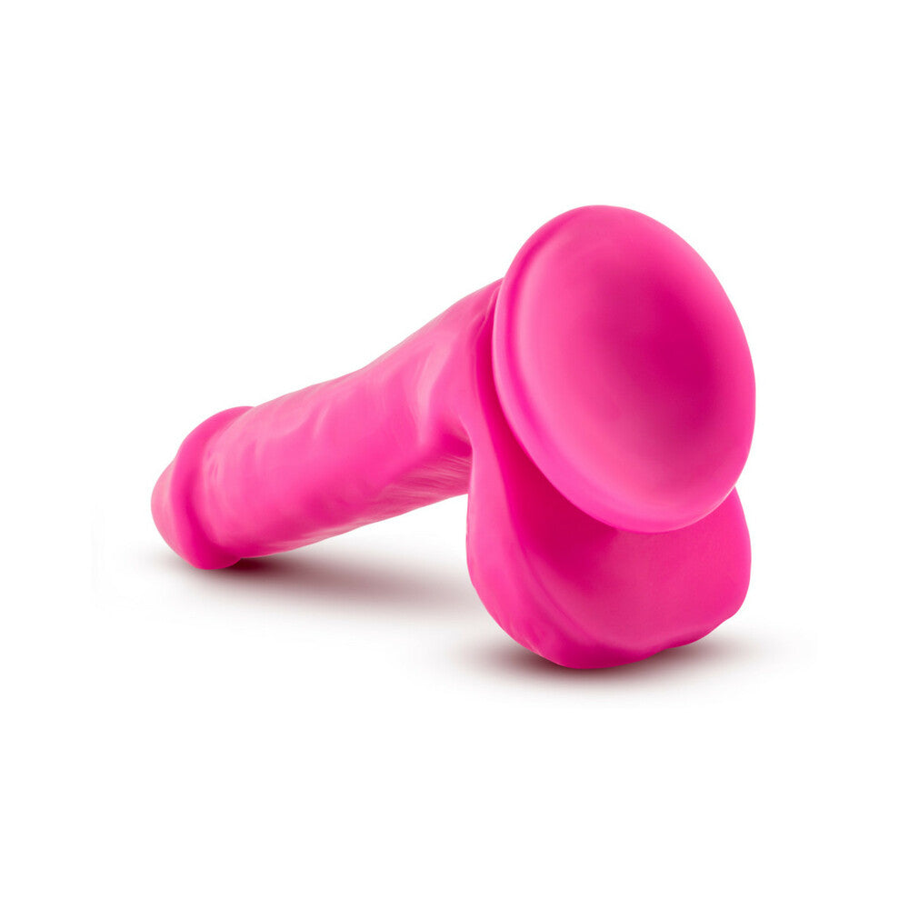 Au Naturel Bold Delight 6 inches Posable Dual Density Dildo with Balls Pink