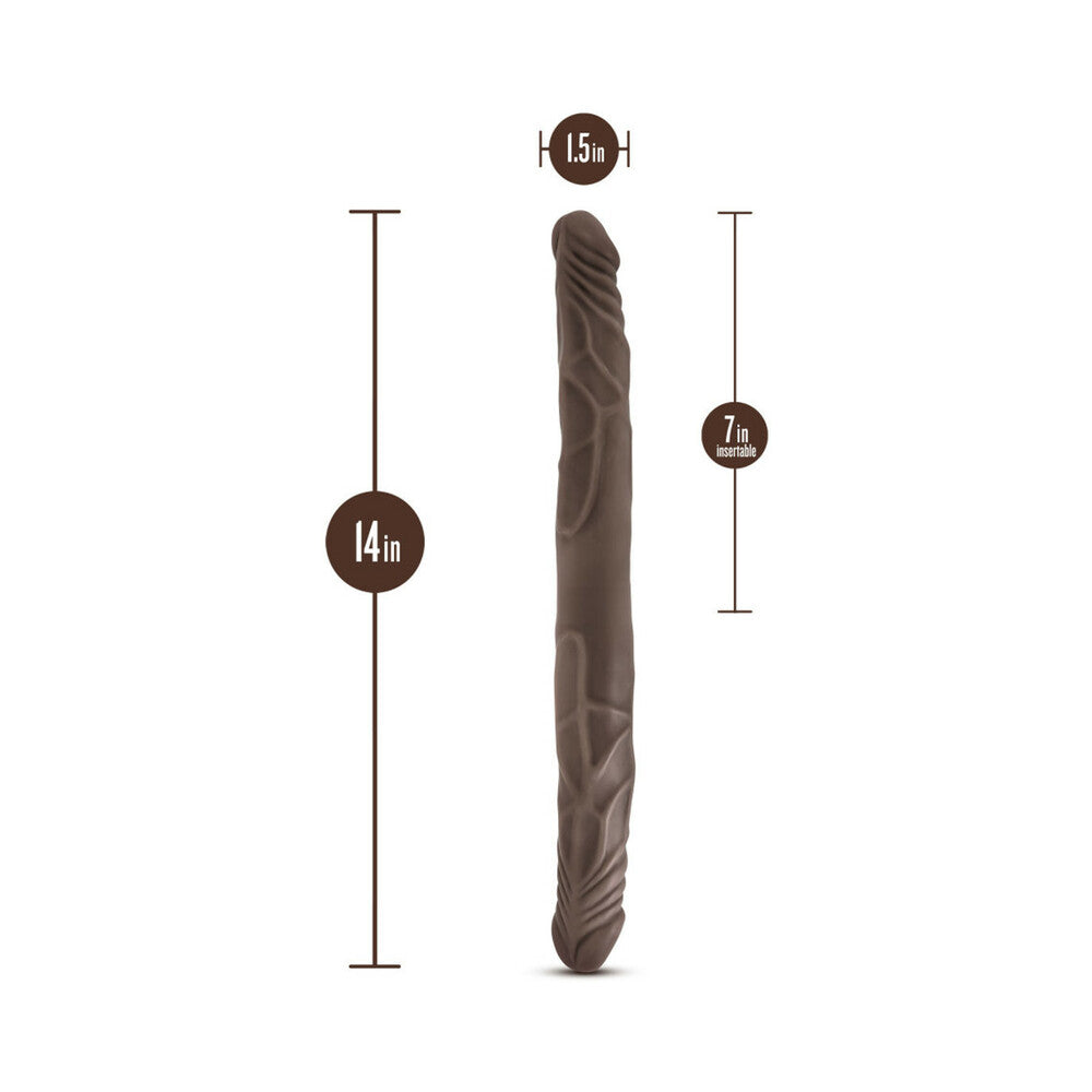 Blush Dr. Skin 14 inches Double Dildo Brown