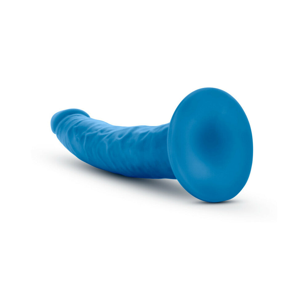 Neo Elite 7.5 inches Silicone Dual Density Dildo Neon Blue