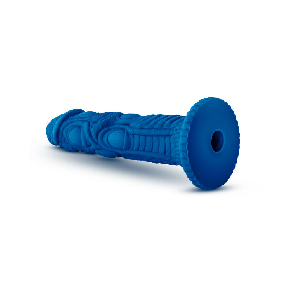 The Realm Draken 7.5 inches Silicone Lock On Fantasy Dildo Blue