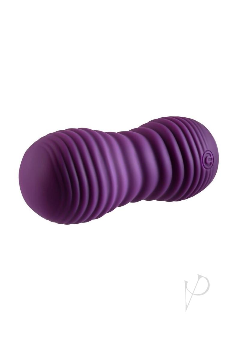 Eager Egg Silicone Vibrating Egg Remote Control Purple featuring a textured silicone surface and ergonomic design.