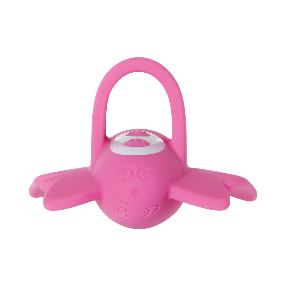 Evolved Double Date Rechargeable Silicone Vibrating Anal Plug and Clit Stimulator Couples Set Pink