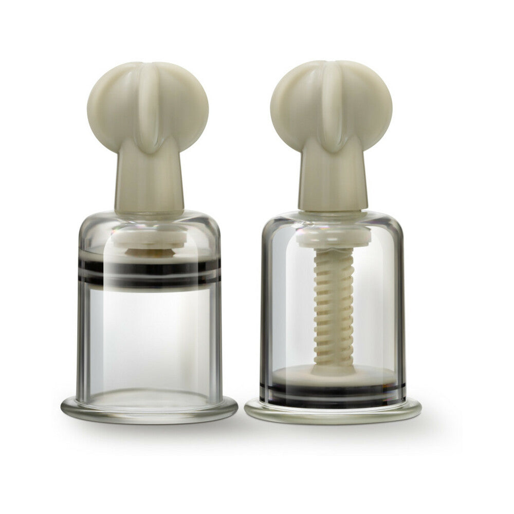 Blush Temptasia Clit and Nipple Twist Suckers 2-Piece Set Large Clear