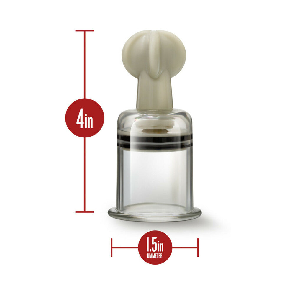 Blush Temptasia Clit and Nipple Twist Suckers 2-Piece Set Large Clear