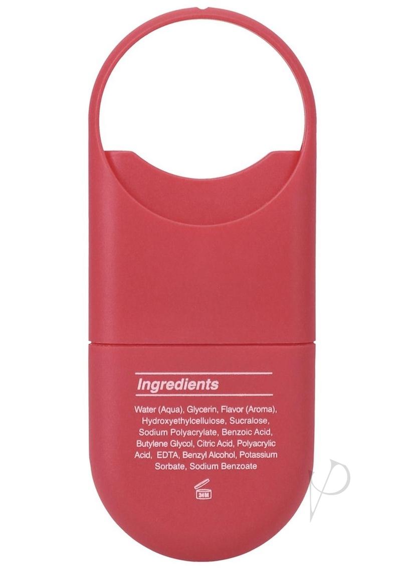 GoodHead Juicy Head Dry Mouth Spray To-Go Apple 0.30 Oz ingredient list on red packaging.