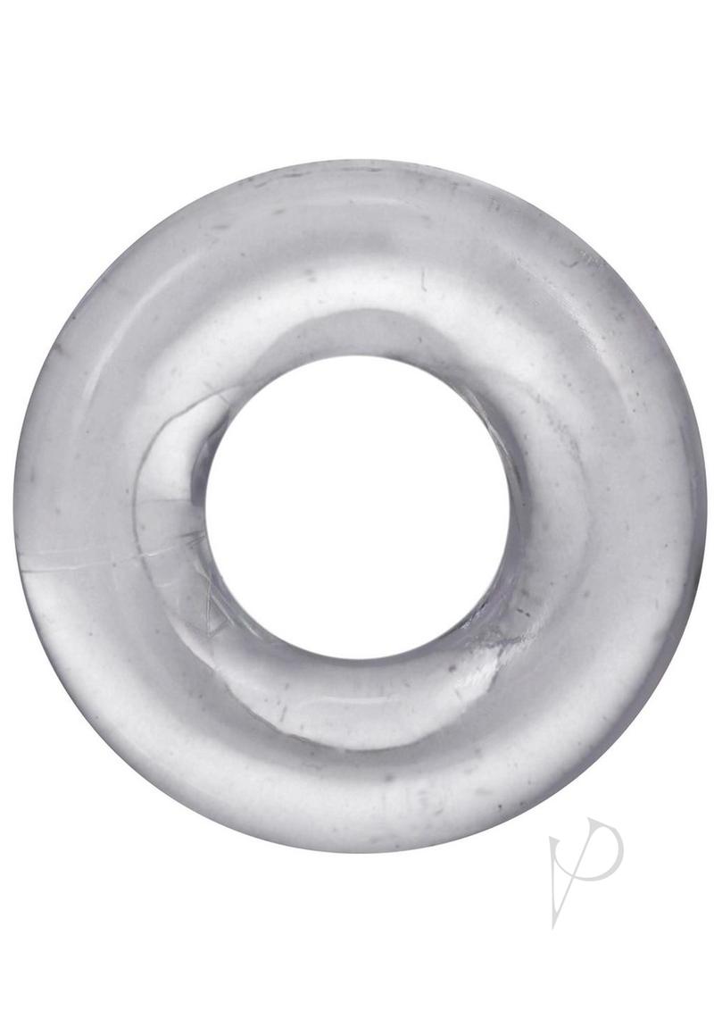 Rock Solid The 2X Donut Cock Ring Clear for firmer and longer-lasting erections.