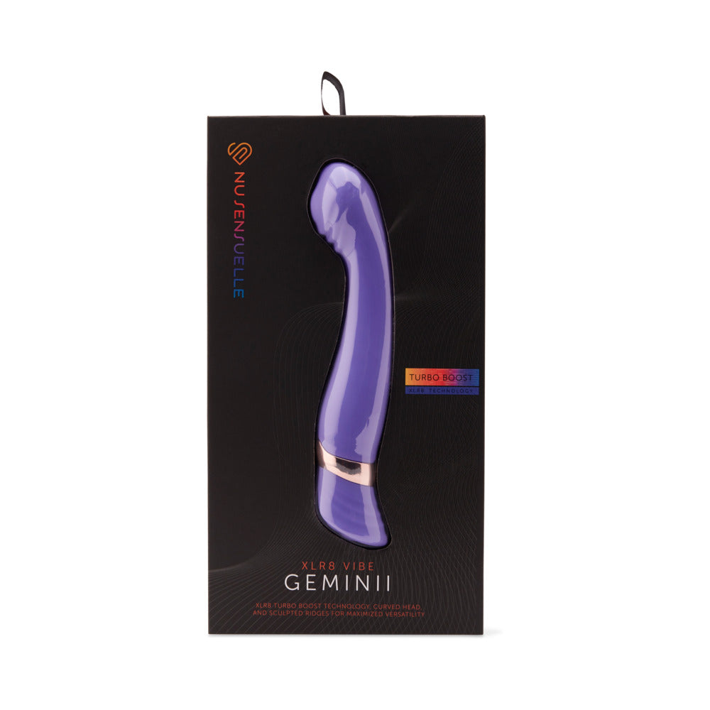 Nu Sensuelle Geminii Xlr8 14 Functions Double Motor Vibe - Ultra Violet