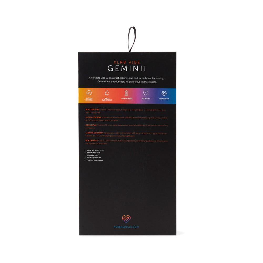 Nu Sensuelle Geminii Xlr8 14 Functions Double Motor Vibe - Ultra Violet