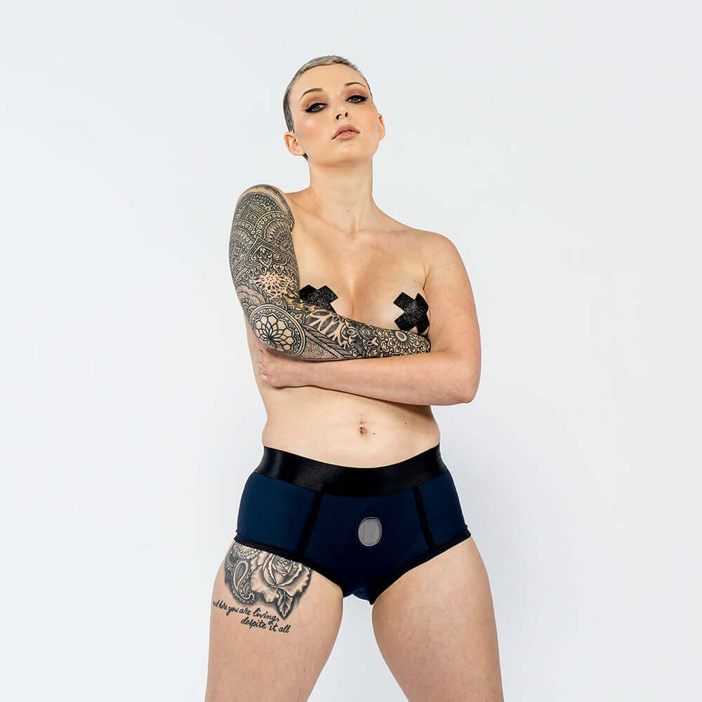 Sportsheets Em.Ex. Fit Harness Navy XS