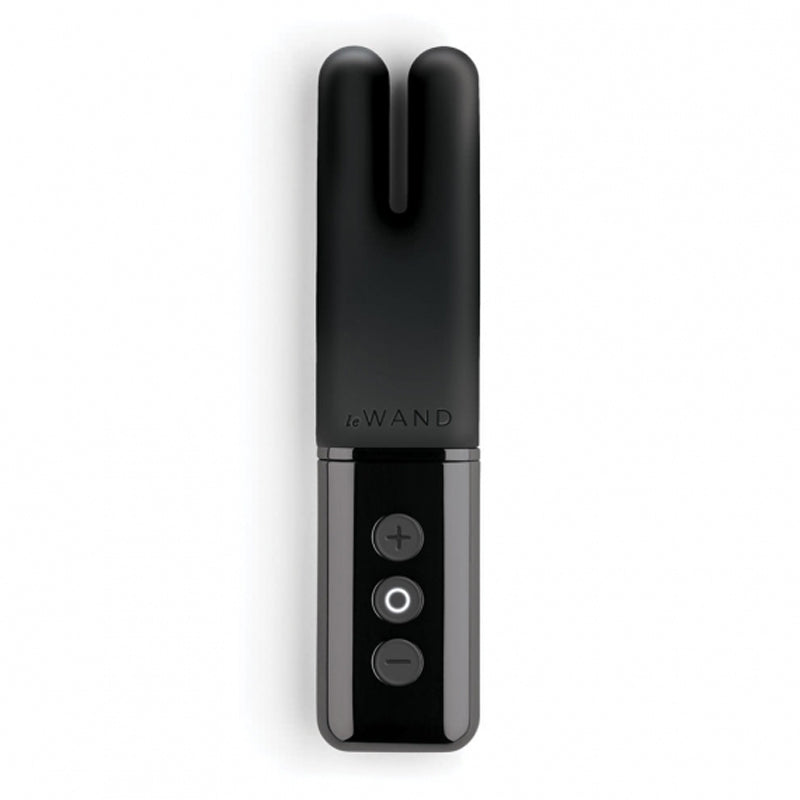 Le Wand Chrome Deux Rechargeable Silicone Mini Vibrator Black