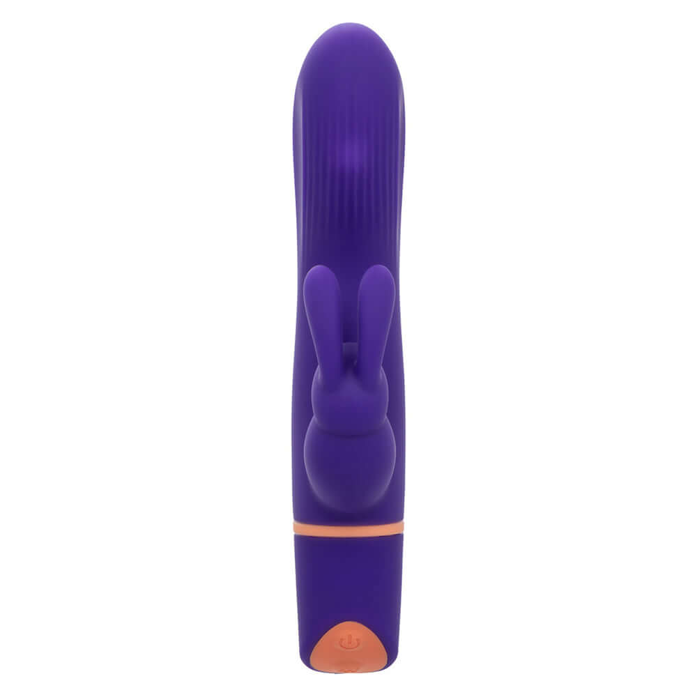 Love Bunny Beaded Rollin G Bunny Vibrator in purple with dual-motor and bunny stimulator features.