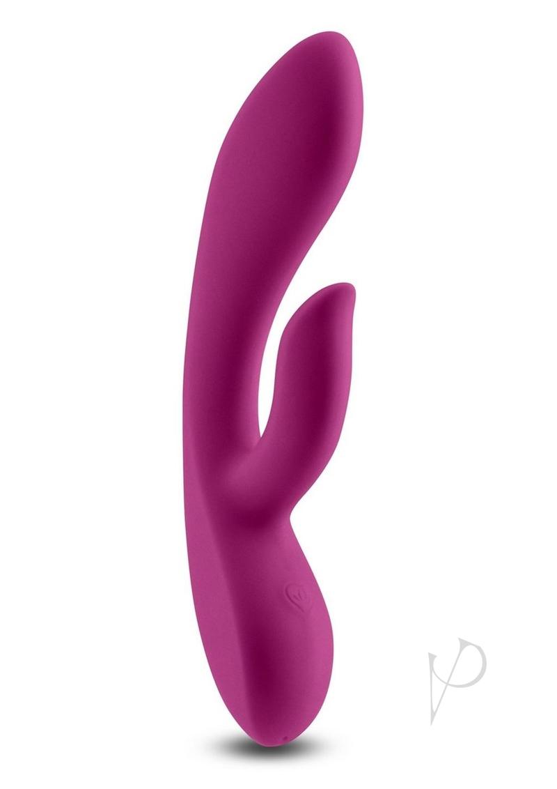 Obsessions Bonnie Rechargeable Silicone Rabbit Vibrator in magenta color, designed for dual stimulation and pleasure.