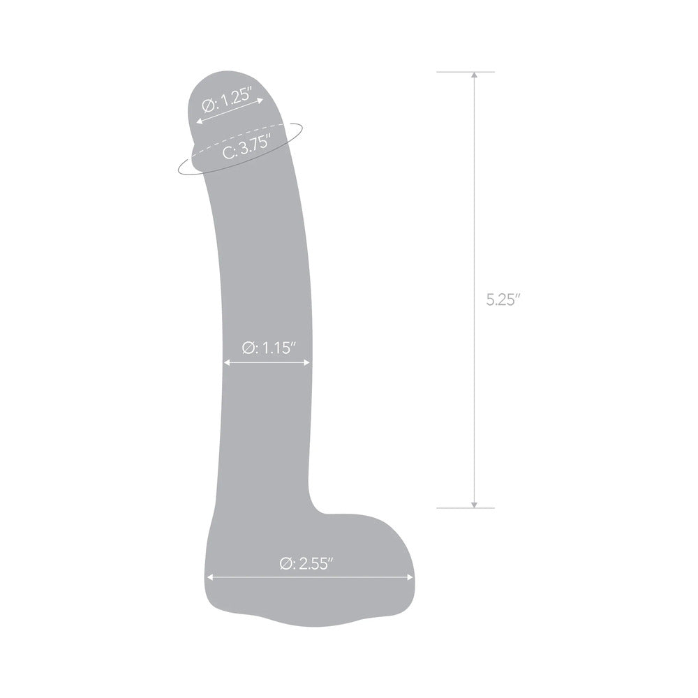 Glas 7 inches Realistic Curved Glass G-Spot Dildo