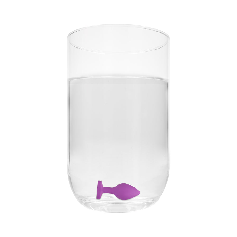 Ouch! Flexible Silicone Diamond Heart Butt Plug Purple Regular