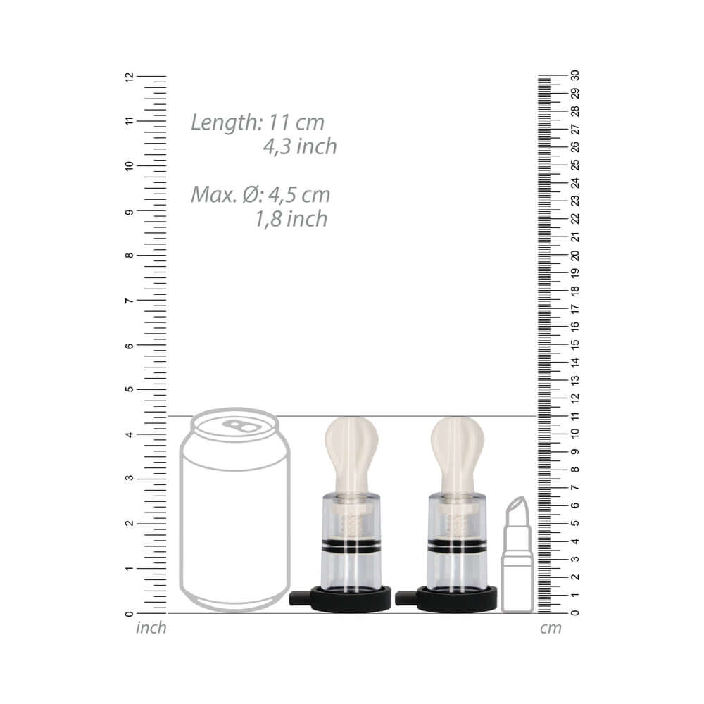 Shots ElectroShock Remote-Controlled E-Stimulation Nipple Suckers White