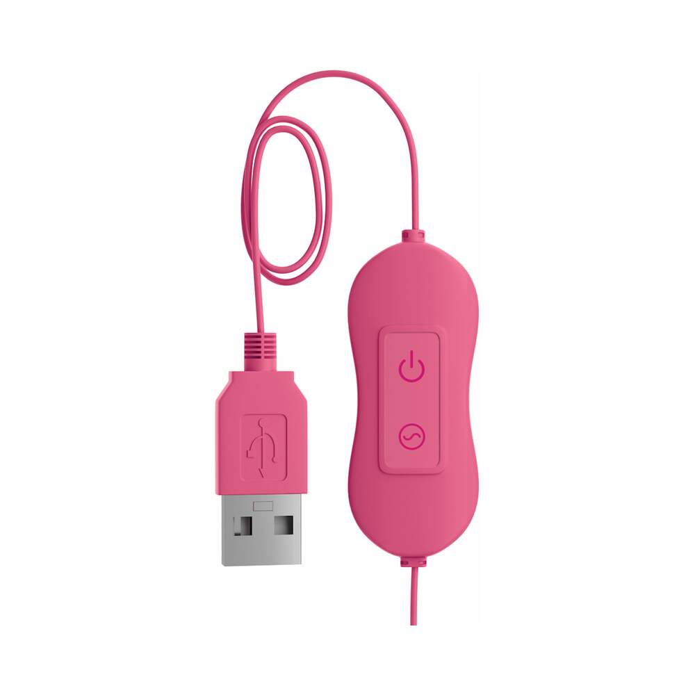 OMG! Bullets #Cute USB-Powered Silicone Vibrating Bullet With Ears Pink