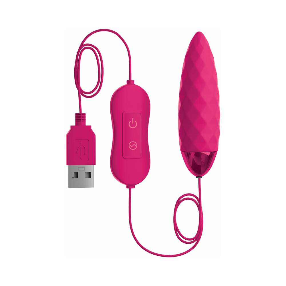 OMG! Bullets #Fun USB-Powered Silicone Vibrating Bullet Fuchsia