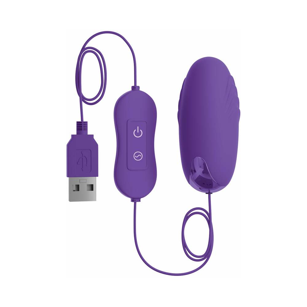 OMG! Bullets #Happy USB-Powered Silicone Vibrating Bullet Purple