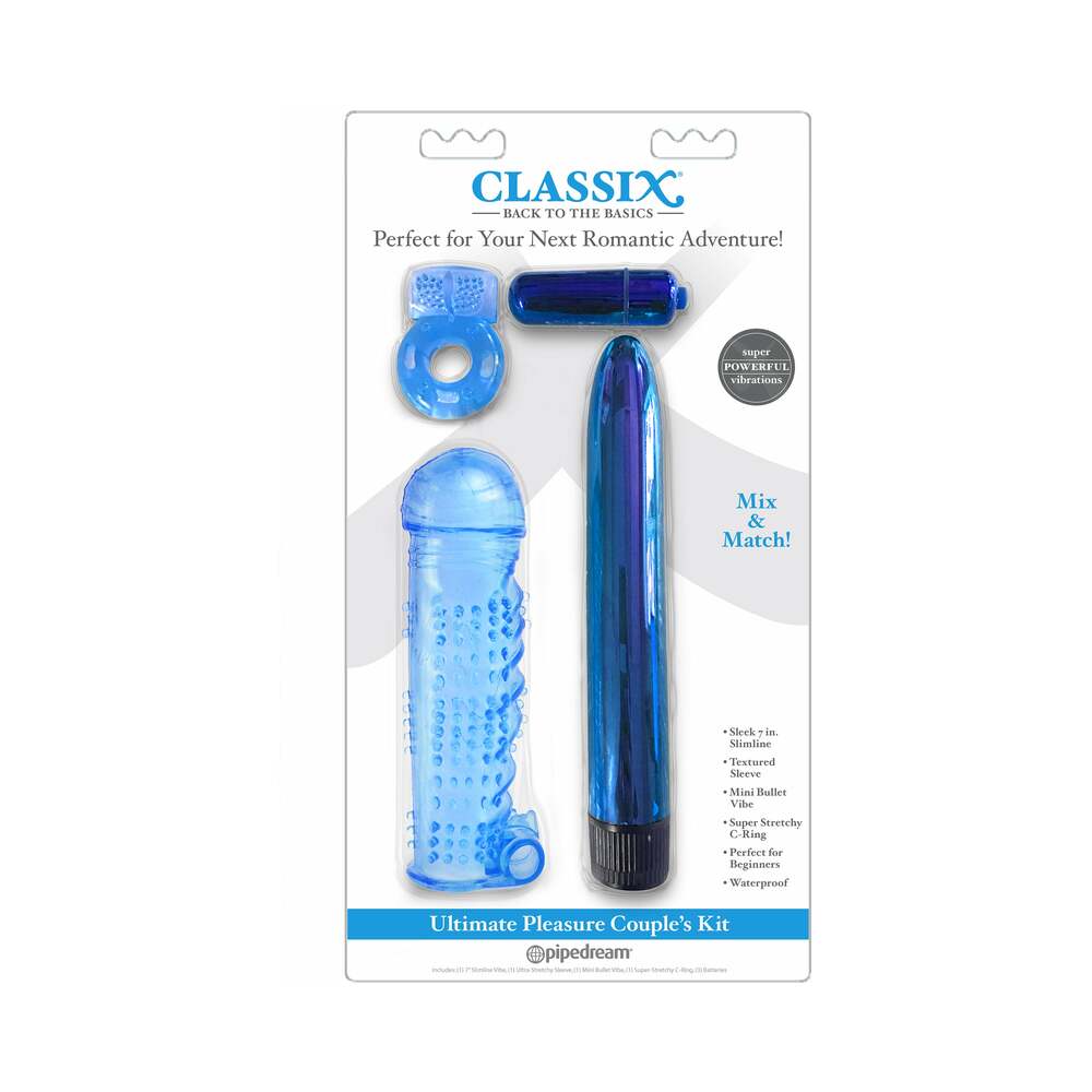 Classix 4-Piece Ultimate Pleasure Couple's Kit Blue