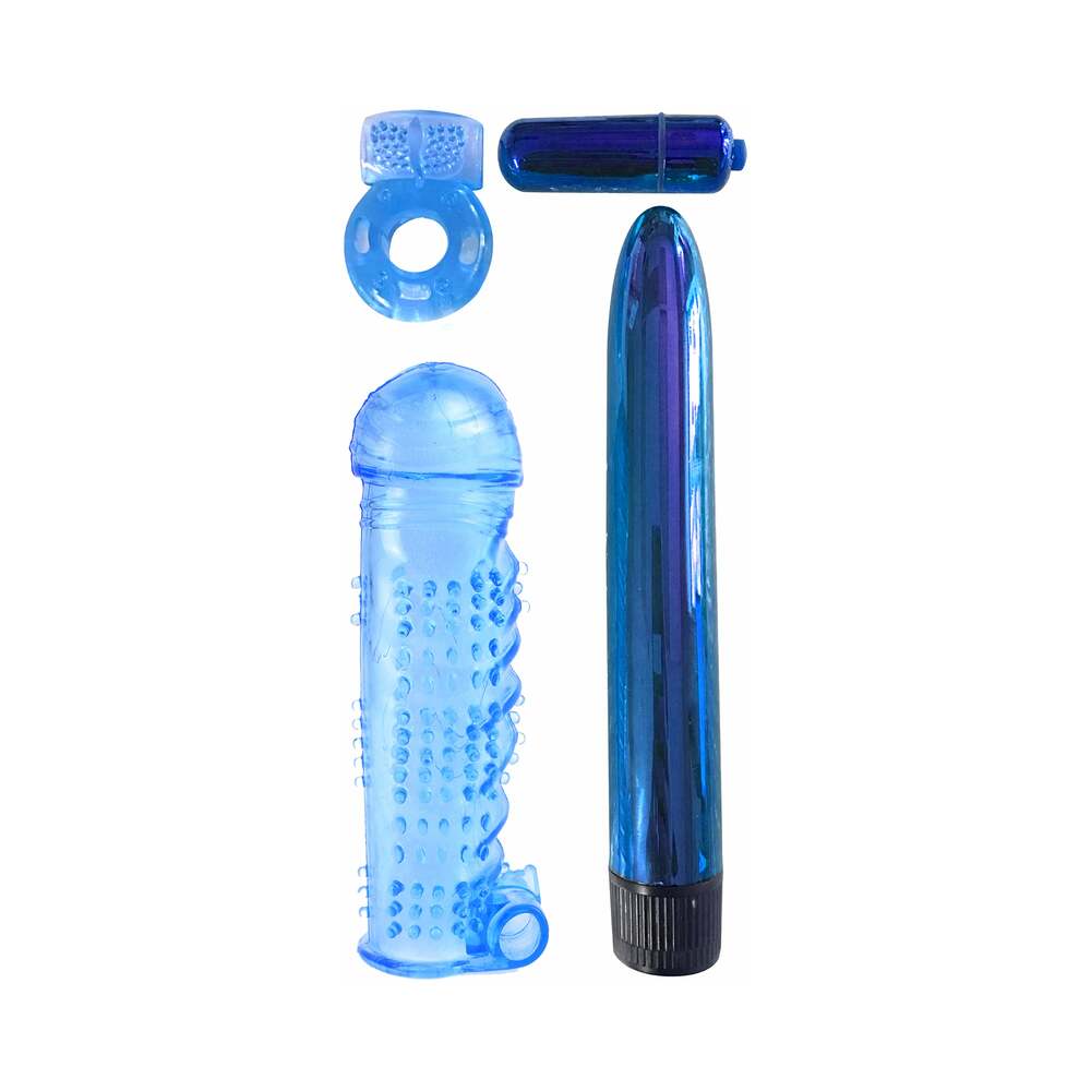Classix 4-Piece Ultimate Pleasure Couple's Kit Blue