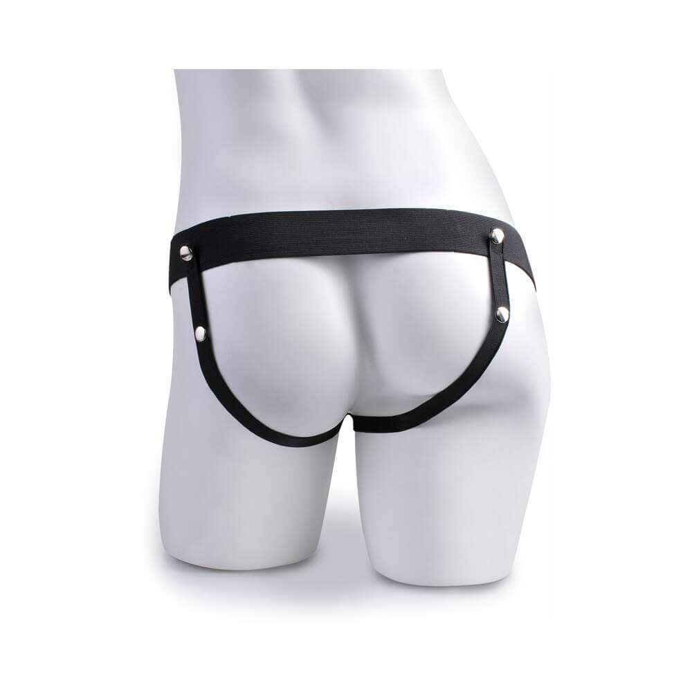 Fetish Fantasy Series 7.5 inches Hollow Squirting Strap-On With Balls Beige/Black