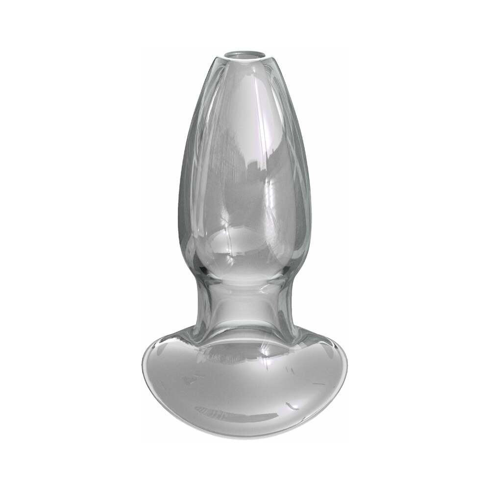Anal Fantasy Elite Collection Large Anal Gaper Glass Tunnel Plug Clear