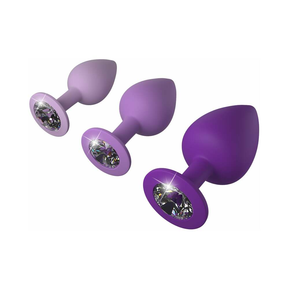Fantasy For Her 3-Piece Silicone Her Little Gems Trainer Plug Set Purple