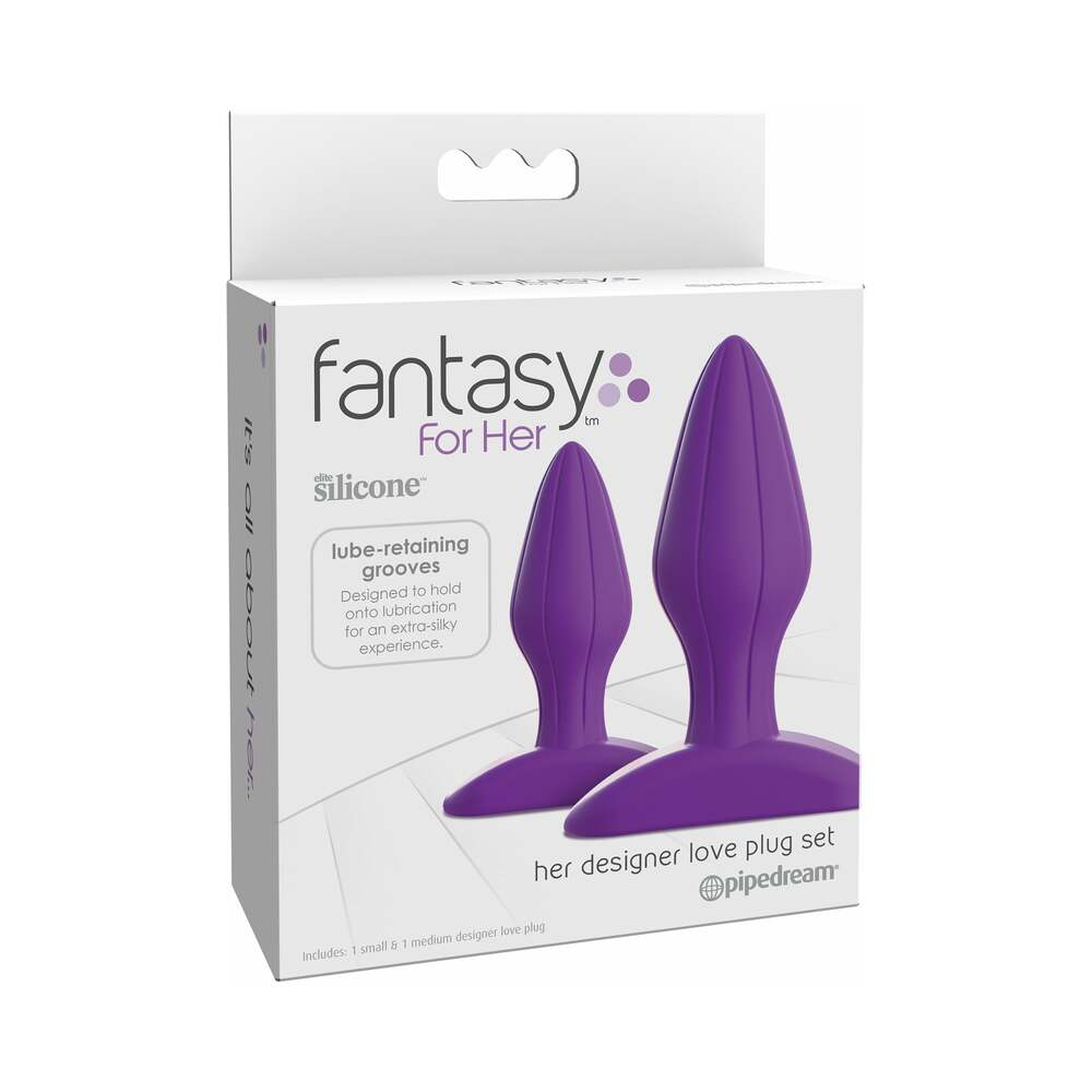 Fantasy For Her 2-Piece Silicone Her Designer Love Plug Set Purple