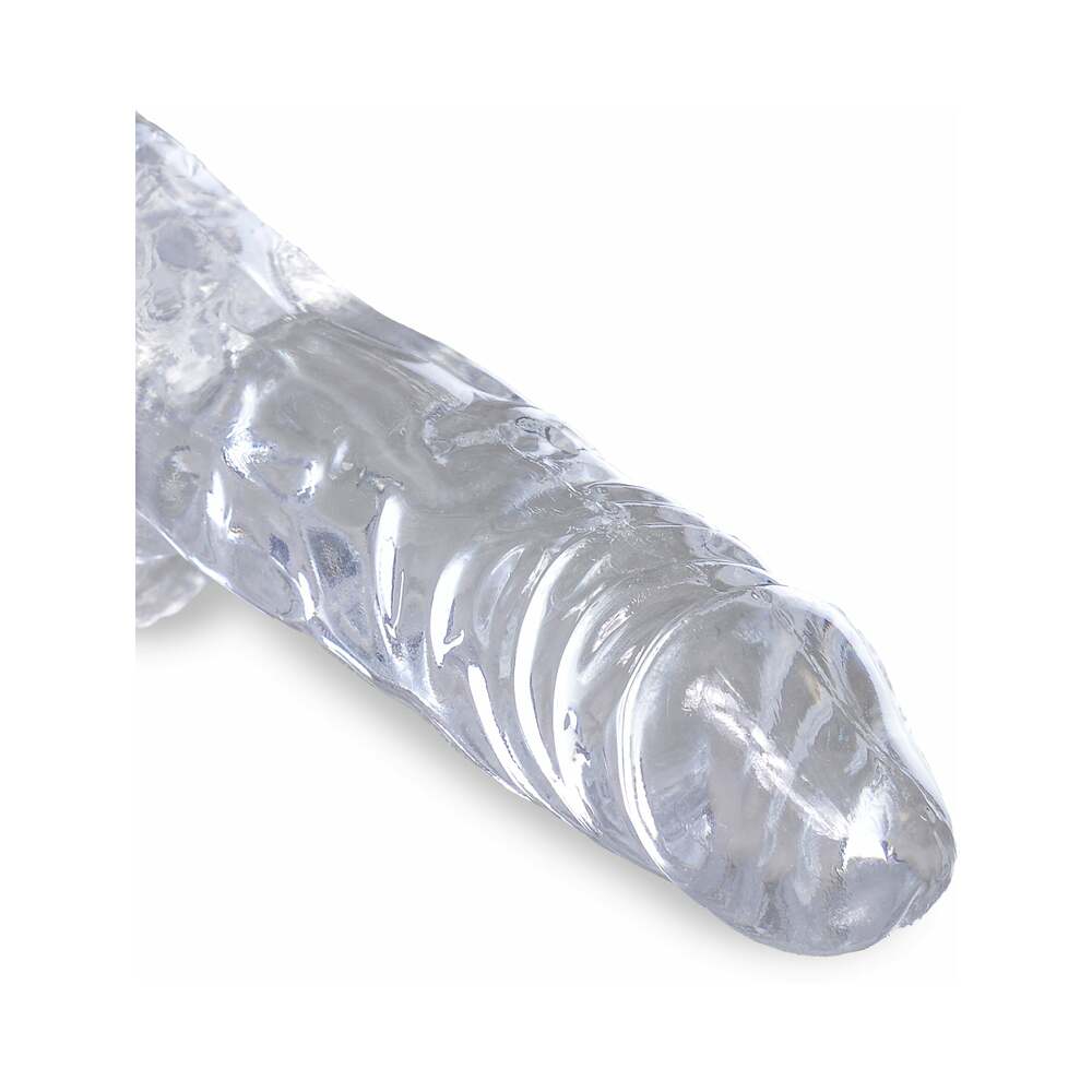 King Cock Clear 4 inches Cock With Balls Realistic Suction Cup Dildo