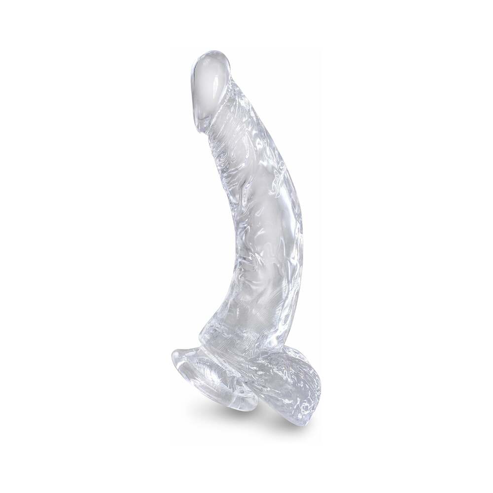 King Cock Clear 7.5 inches Cock With Balls Realistic Suction Cup Dildo