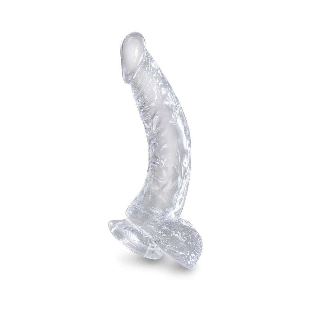King Cock Clear 7.5 inches Cock With Balls Realistic Suction Cup Dildo