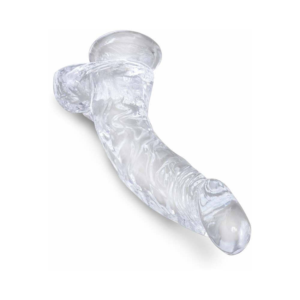 King Cock Clear 7.5 inches Cock With Balls Realistic Suction Cup Dildo