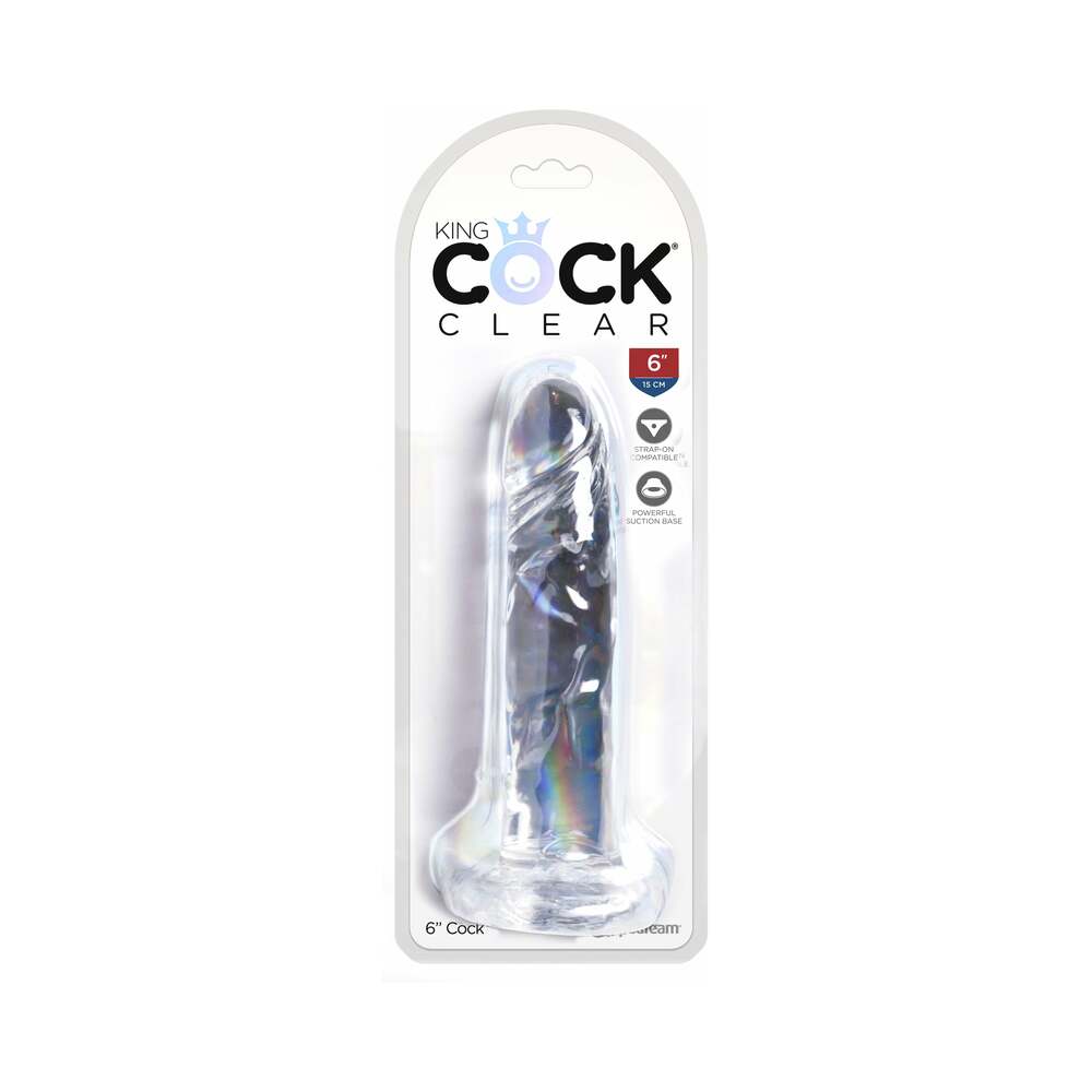 King Cock Clear 6 inches Cock Realistic Dildo With Suction Cup