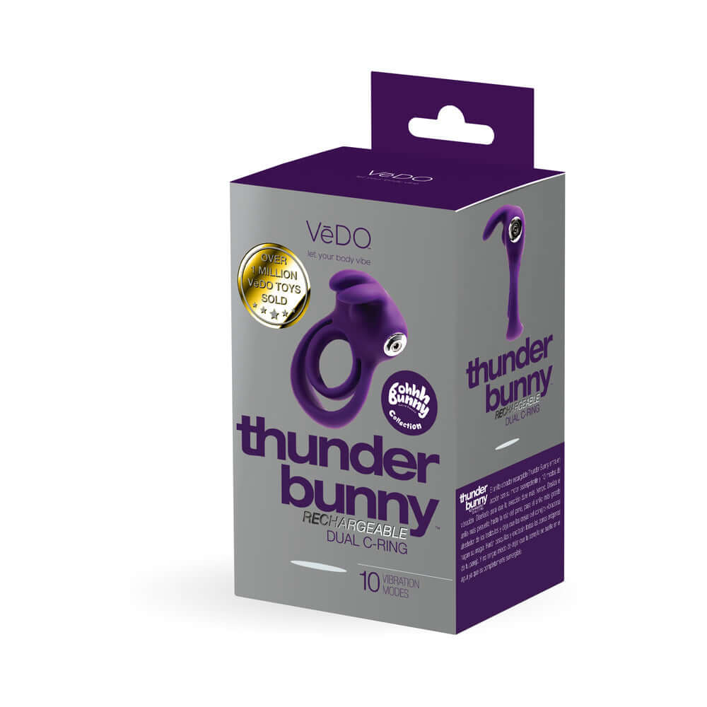 VeDO Thunder Bunny Rechargeable Dual C Ring Purple
