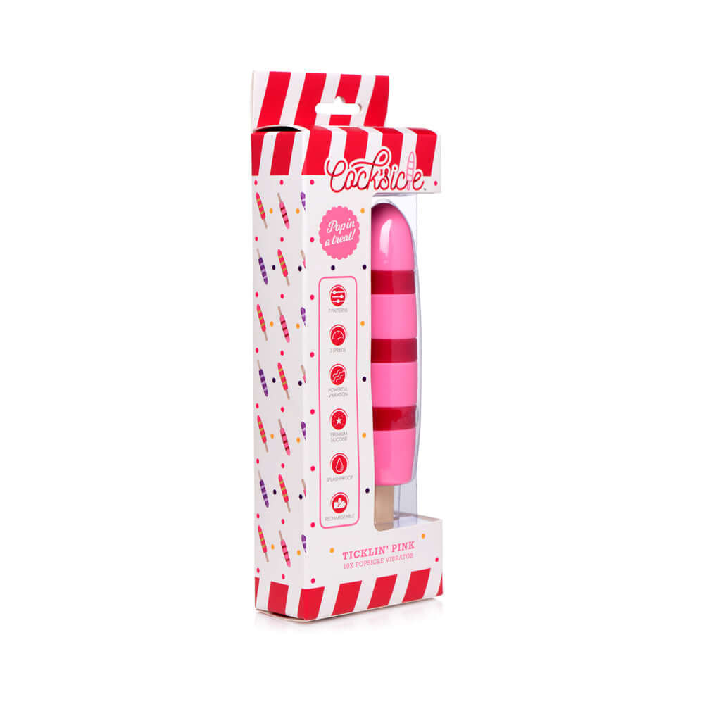 Cocksicle Ticklin' Pink 10X Popsicle Vibrator