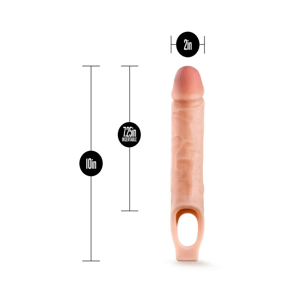 Blush Performance 10 inches Cock Sheath Penis Extender Sling Beige