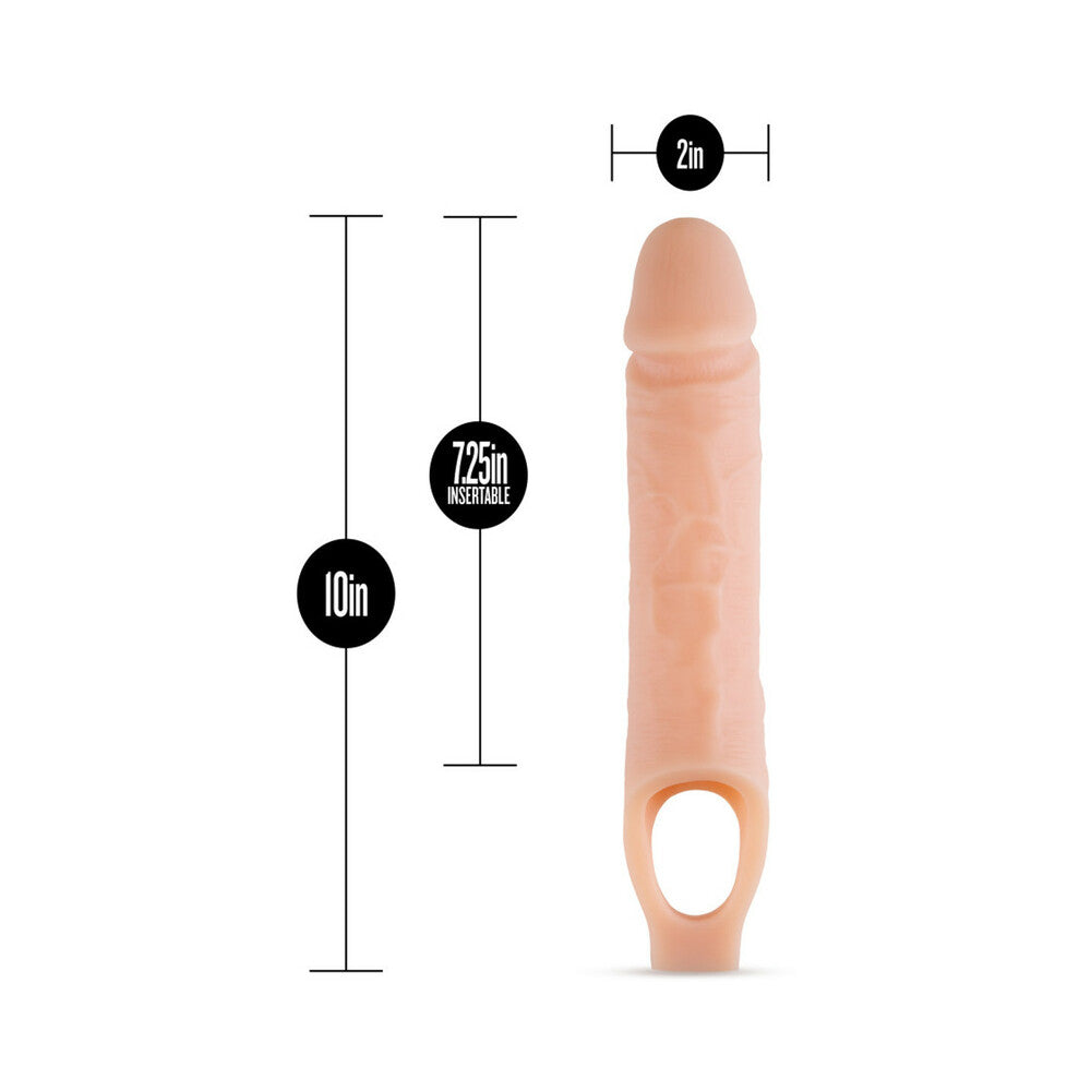 Blush Performance Plus 10 inches Silicone Cock Sheath Penis Extender Sling Beige