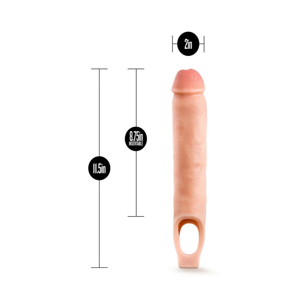 Blush Performance Plus 11.5 inches Silicone Cock Sheath Penis Extender Sling Beige