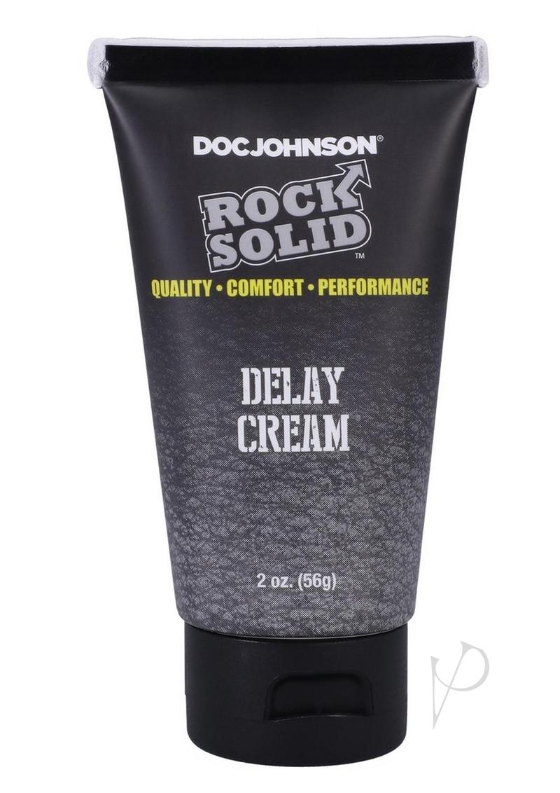 Rock Solid Delay Cream Desensitizer 2 Oz tube for extended intimate play and enhanced performance.