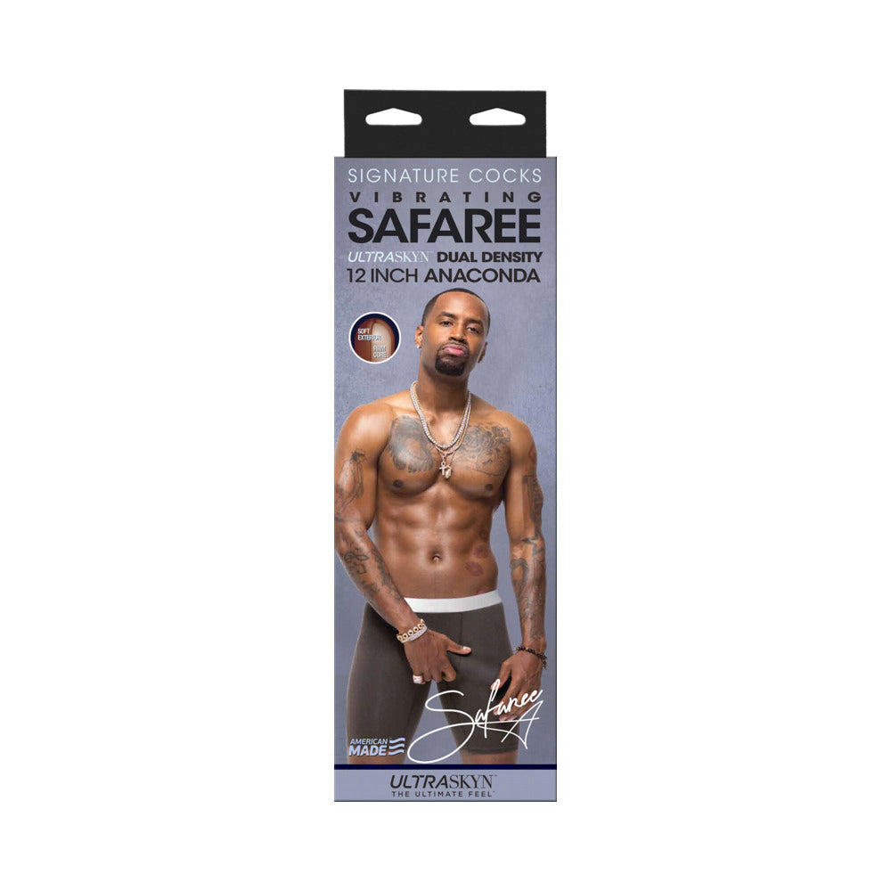 Signature Cocks Safaree Samuels Anaconda Vibrating Dildo 12 inches - Chocolate
