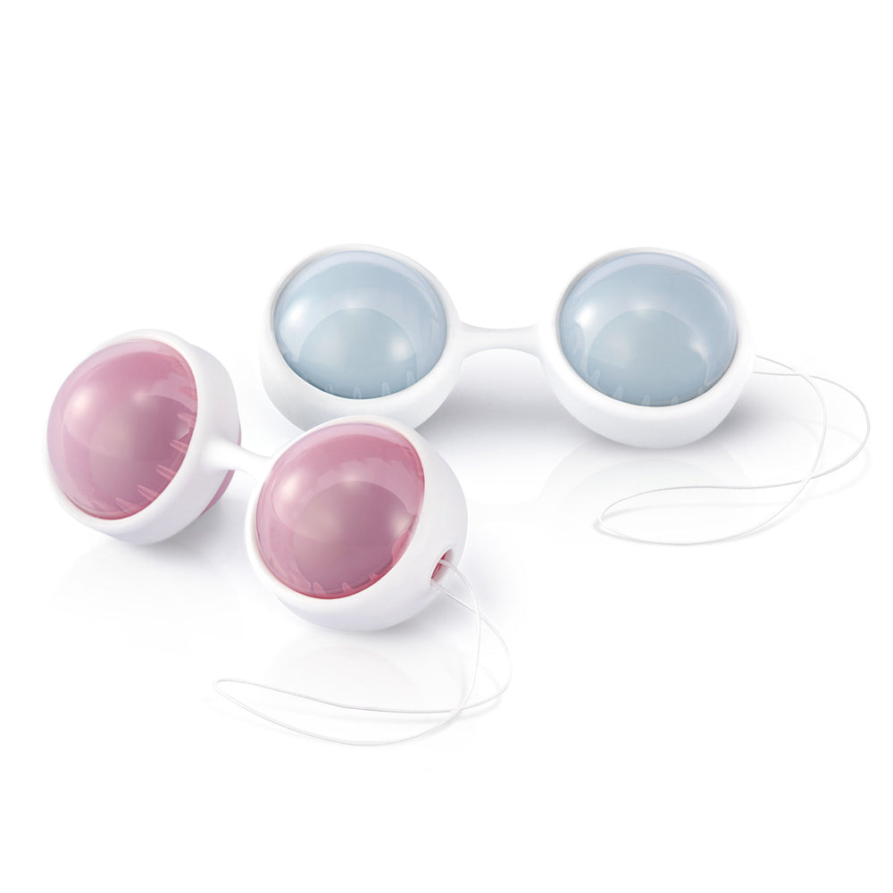 Lelo Luna Beads Mini Kegel Exerciser Set designed for pelvic-floor fitness and pleasure with modular ben wa balls.