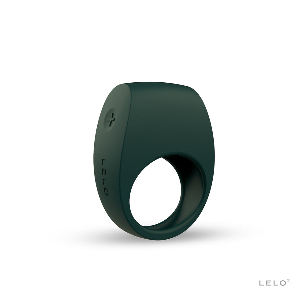 Lelo Tor 2 Green Vibrating Couples Cock Ring showcased in a sleek green color, designed for enhanced pleasure during intimacy.