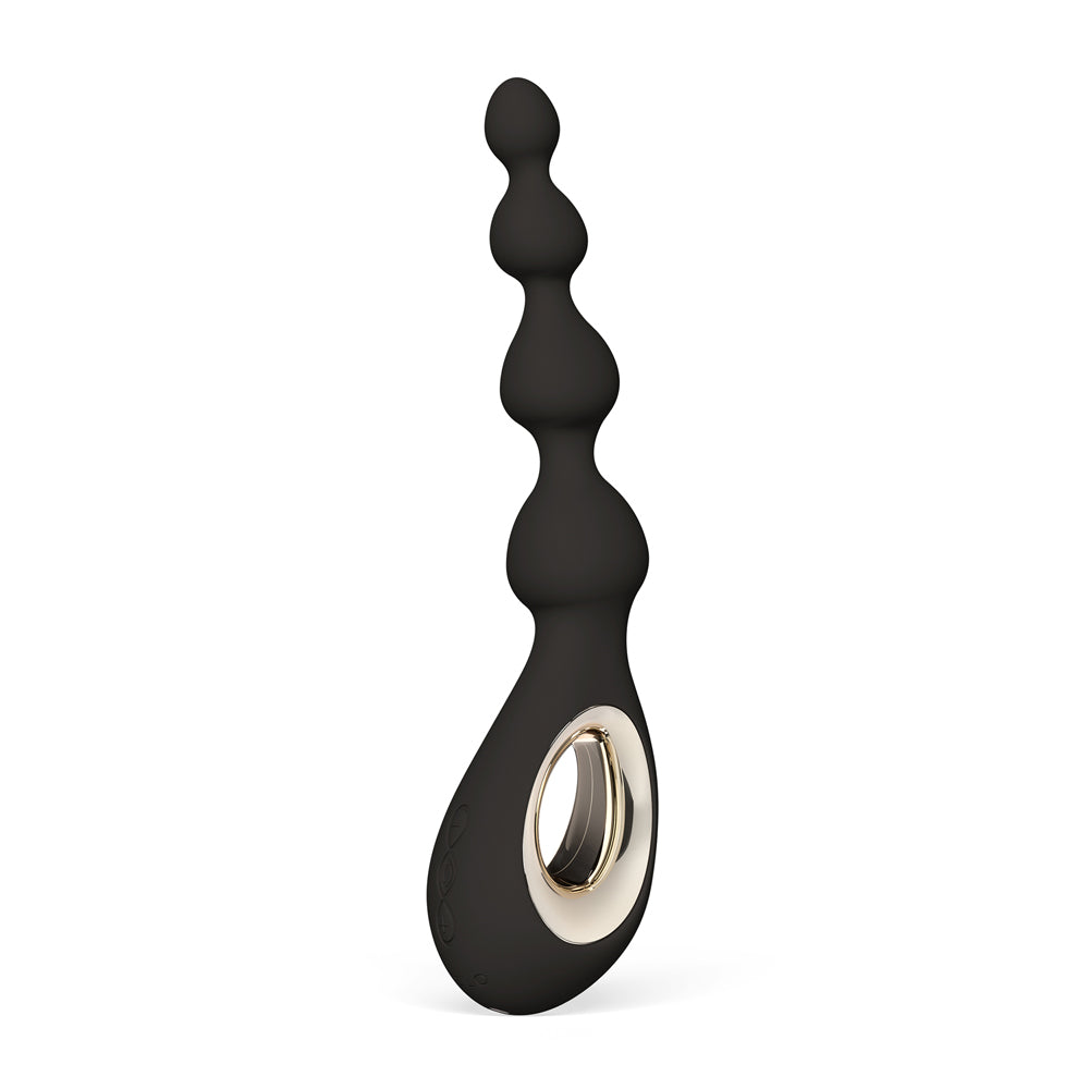 Lelo Soraya Beads Vibrating Anal Massager Black for enhanced anal pleasure and exploration.