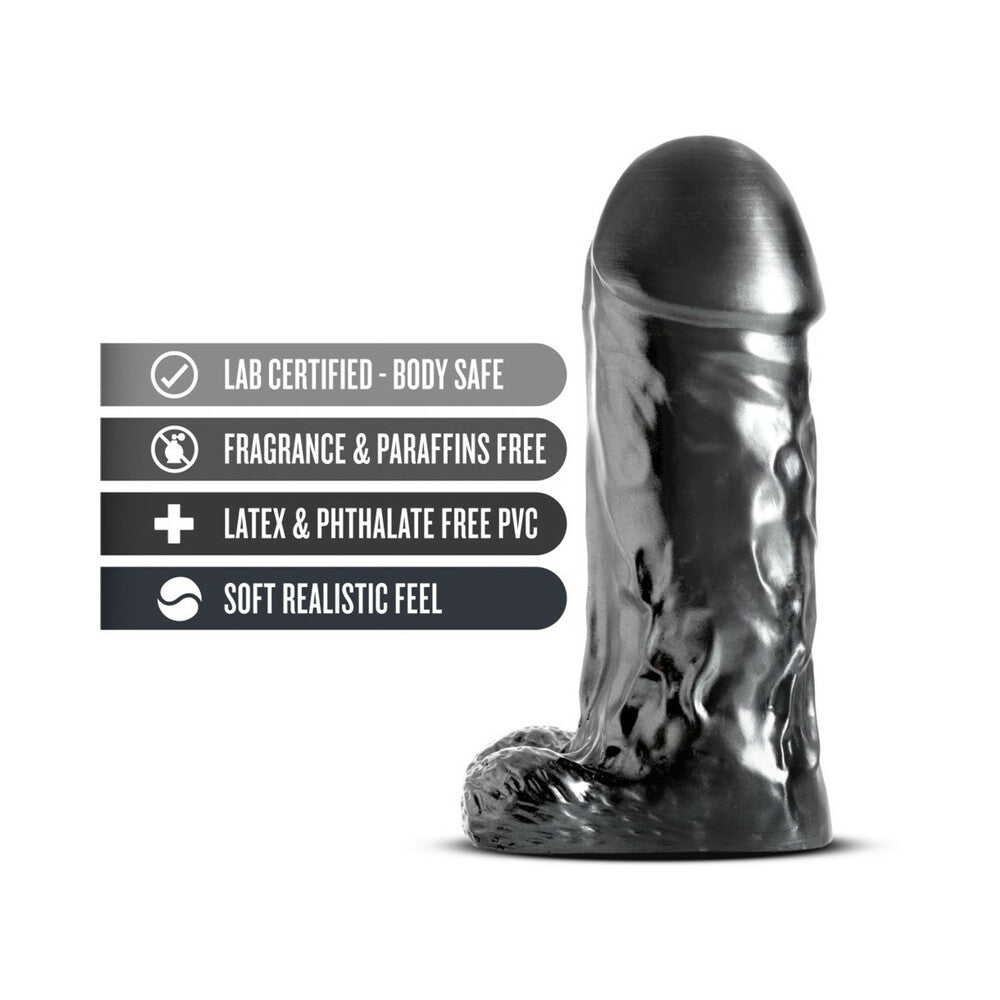 Jet Destroyer Realistic 10 inches Dildo with Balls Carbon Metallic Black