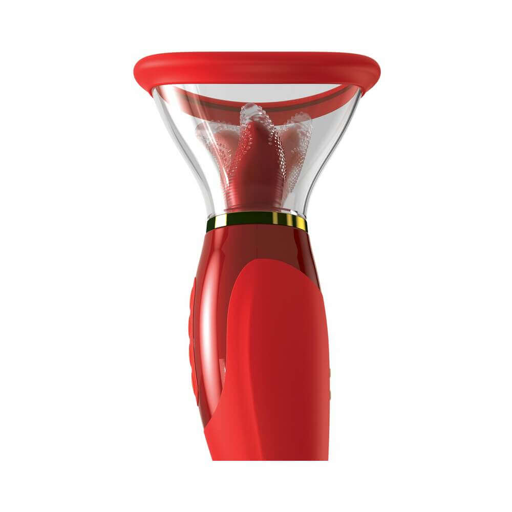 Fantasy For Her 24k Gold Luxury Edition Her Ultimate Pleasure Red personal massager in striking red with gold accents.