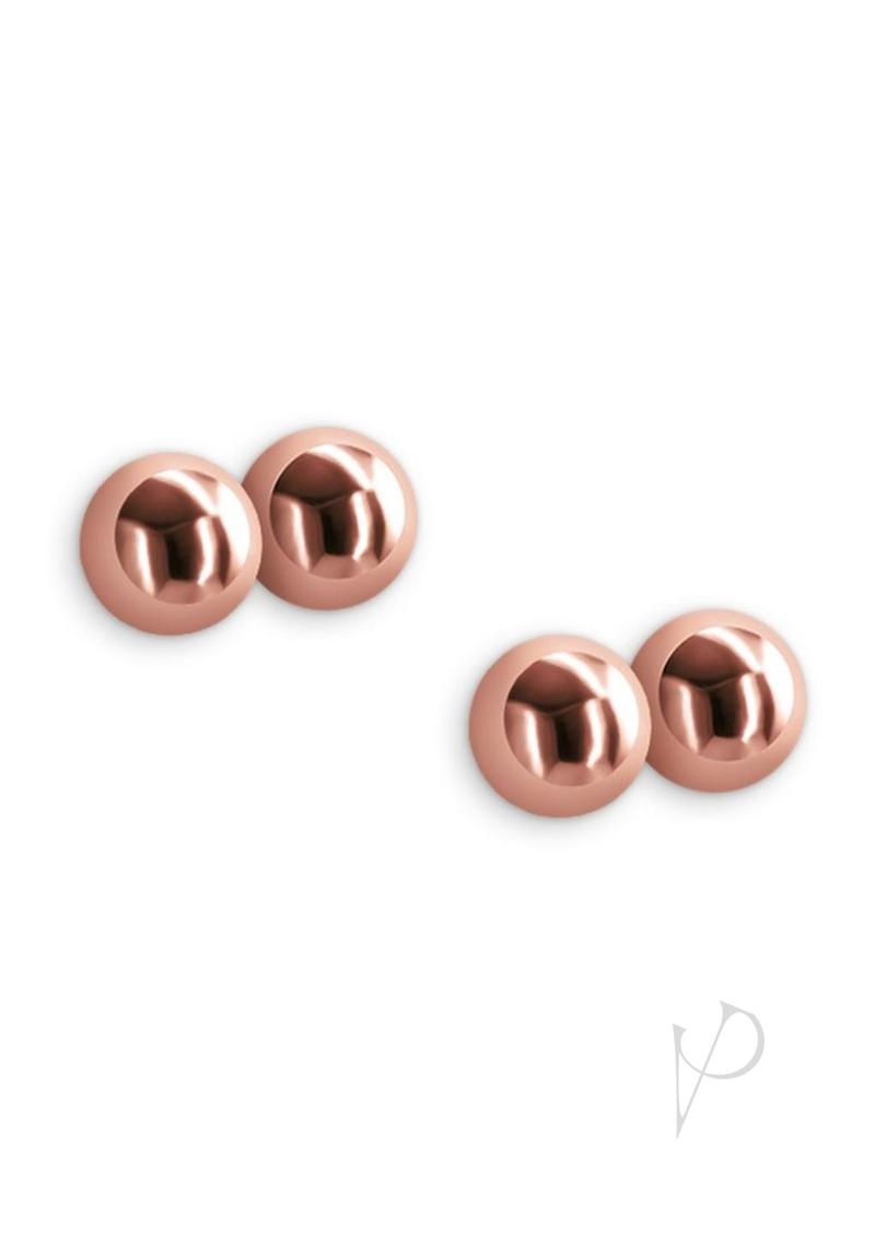 Bound Nipple Clamps M1 Rose Gold, pair of shiny rose gold nipple clamps for enhancing sensitivity and pleasure.