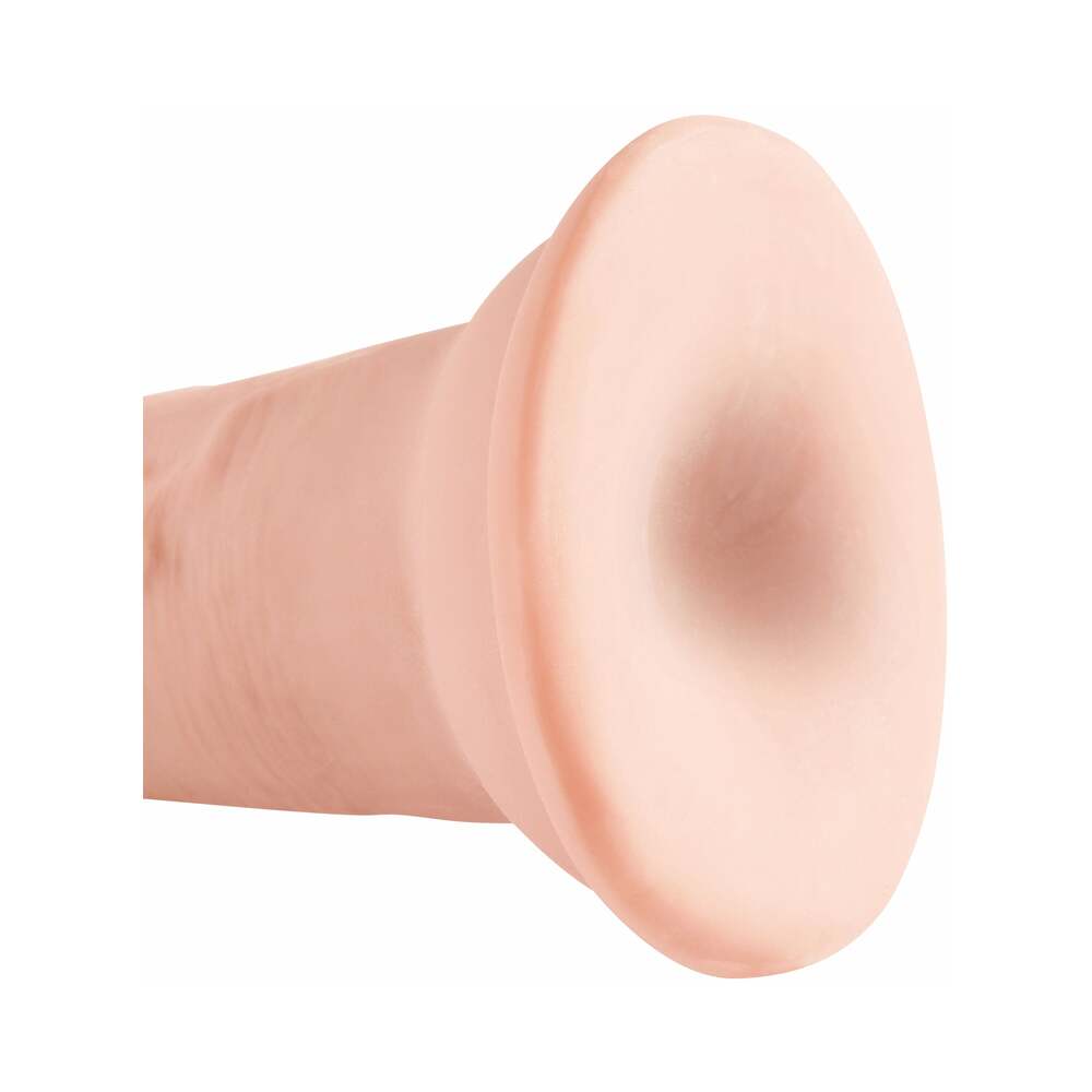 King Cock Plus 5 inches Triple Density Cock Realistic Dildo With Suction Cup Beige