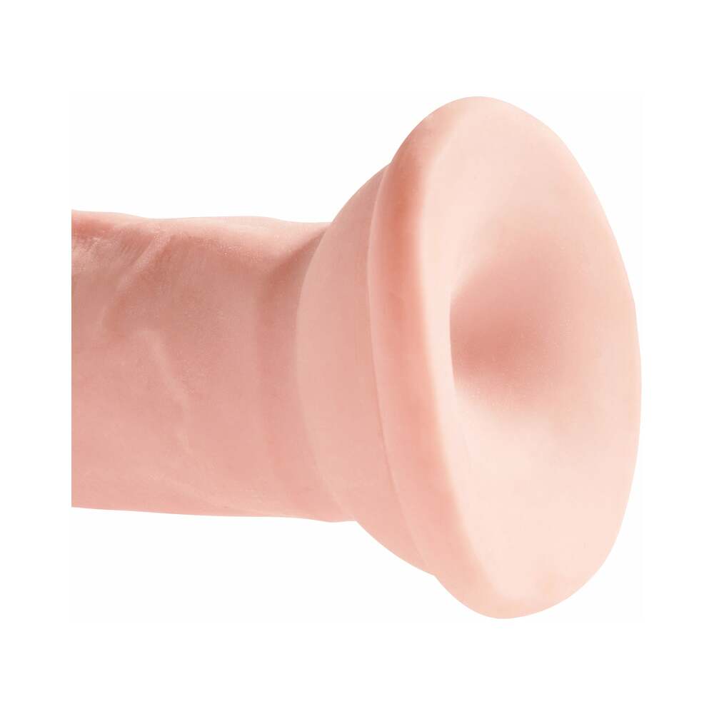 King Cock Plus 6 inches Triple Density Cock Realistic Dildo With Suction Cup Beige